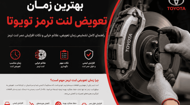 بهترین زمان تعویض لنت ترمز تویوتا