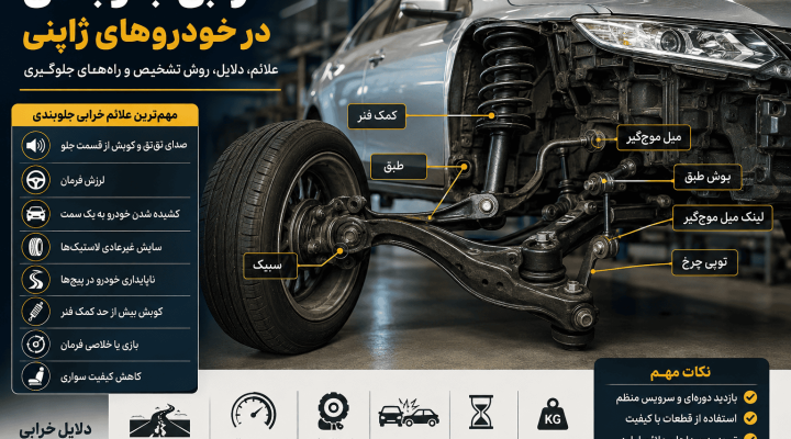 خرابی جلوبندی در خودروهای ژاپنی؛ علائم، دلایل، روش تشخیص و راه‌های جلوگیری از خرابی